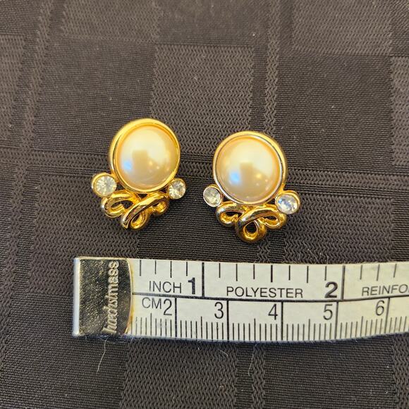Premier Designs Vintage Lot 4 Pair Earrings Gold Tone Pierced Noah's Ark Oval - Picture 14 of 14